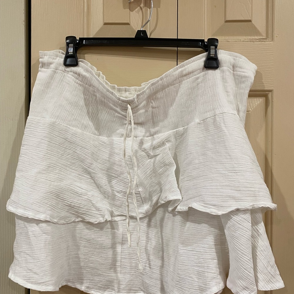 White swim skirt
